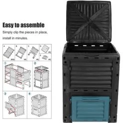 SZYB Conteneur De Compost De Grande Capacité De Bac De Compostage 300L Pour Les Fournitures De Jardin Extérieur -Compostage Soldes 53612481 4