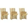 Hommoo Composteur De Jardin A Lattes 3 Pcs 80x50x100 Cm Pin Impregne