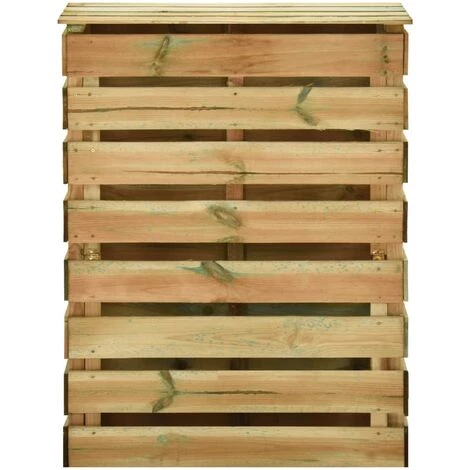 Hommoo Composteur De Jardin A Lattes 80x50x100 Cm Bois De Pin Impregne 4 Hommoo Composteur De Jardin A Lattes 80x50x100 Cm Bois De Pin Impregne – Image 4