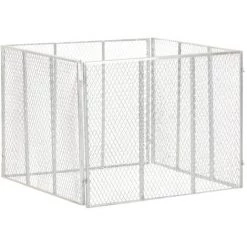 TRUE DEAL Composteur De Jardin 100x100x77 Cm Fer Galvanisé