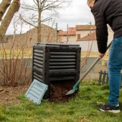 OXEO Composteur De Jardin - Recycler Vos Déchets Organiques - Fabriquer Votre Propre Engrais - Multiples Aérations - 300L -Compostage Soldes 55858008 3