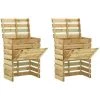 TRUE DEAL Composteur De Jardin à Lattes 2 Pcs 80x50x100 Cm Pin Imprégné