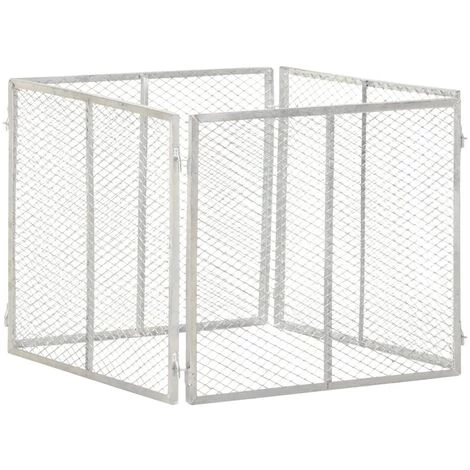 INLIFE Composteur De Jardin 85x85x70 Cm Fer Galvanisé 1 INLIFE Composteur De Jardin 85x85x70 Cm Fer Galvanisé