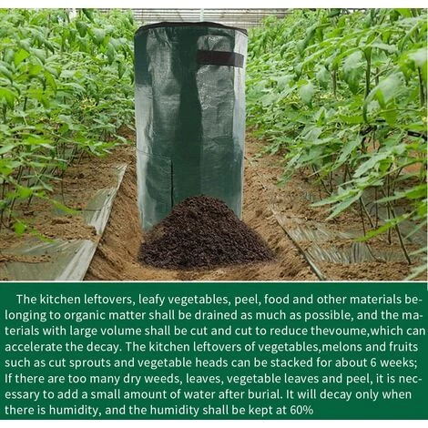 GALOZZOIT 2 Pièces Sacs De Compost - Bacs De Compost De PE De Fermentation Organique Écologique, Sacs Pour Déchets De Cuisine De Jardin, (2 Pièces, 35x60cm) 3 GALOZZOIT 2 Pièces Sacs De Compost - Bacs De Compost De PE De Fermentation Organique Écologique, Sacs Pour Déchets De Cuisine De Jardin, (2 Pièces, 35x60cm) – Image 3