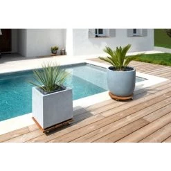 Louis Moulin Roule Plante BOIS Rond Naturel - 45 Cm - Bois -Compostage Soldes 61063675 4