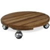 Louis Moulin Roule Plante BOIS Rond Naturel - 37,5 Cm - Bois