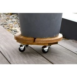 Louis Moulin Roule Plante BOIS Rond Naturel - 30 Cm - Bois -Compostage Soldes 61063923 3