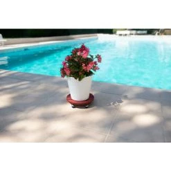 Louis Moulin Roule Plante BOIS Rond Rouge - 37,5 Cm - Bois -Compostage Soldes 61063927 3