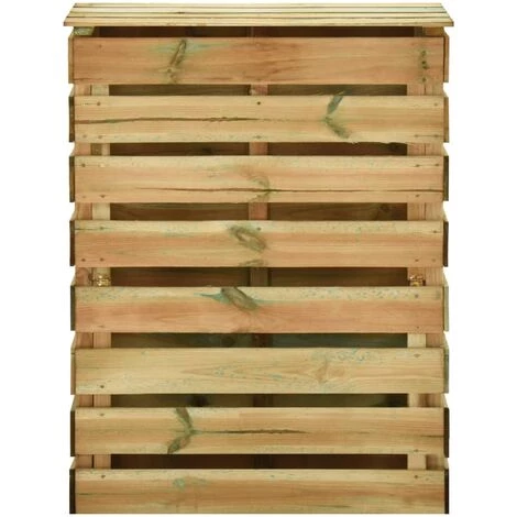 SUPERMARKET Composteur De Jardin à Lattes 80x50x100 Cm Bois De Pin Imprégné 3 SUPERMARKET Composteur De Jardin à Lattes 80x50x100 Cm Bois De Pin Imprégné – Image 3