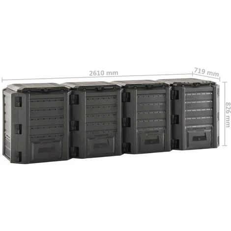 SUPERMARKET Composteur De Jardin Noir 1600 L 5 SUPERMARKET Composteur De Jardin Noir 1600 L – Image 5