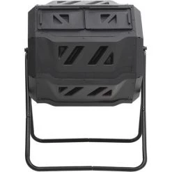 VidaXL Bac à Compost De Jardin Noir 73x64x95 Cm 160 L - Noir