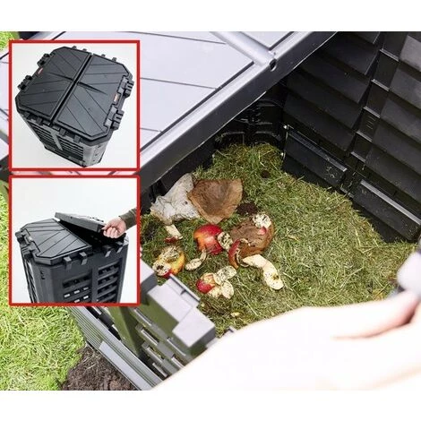 Hecht 3060 Composteur Pour Jardin 360L Déchets De Pelouse Boite De Compostage 69 X 69 X 84 Cm 2 Hecht 3060 Composteur Pour Jardin 360L Déchets De Pelouse Boite De Compostage 69 X 69 X 84 Cm – Image 2