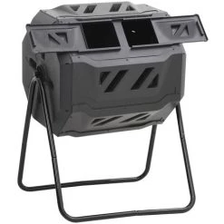 TRUE DEAL Bac à Compost De Jardin Noir 73x64x95 Cm 160 L 8 TRUE DEAL Bac à Compost De Jardin Noir 73x64x95 Cm 160 L -Compostage Soldes 67307803 4