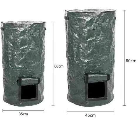 ENLENK Sacs De Compost De Jardin Sacs De Déchets De Jardin Réutilisables, Bac à Compost Organique écologique Avec Couvercle Adapté à La Cuisine, Au Jardin, à La Cour (2 Pièces 2 ENLENK Sacs De Compost De Jardin Sacs De Déchets De Jardin Réutilisables, Bac à Compost Organique écologique Avec Couvercle Adapté à La Cuisine, Au Jardin, à La Cour (2 Pièces – Image 2
