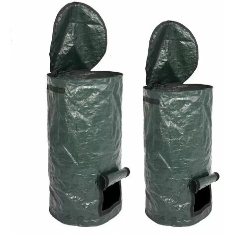 FLYME Sacs De Compost De Jardin Sacs De Déchets De Jardin Réutilisables, Bac à Compost Organique écologique Avec Couvercle Adapté à La Cuisine, Au Jardin, à La Cour (2 Pièces 1 FLYME Sacs De Compost De Jardin Sacs De Déchets De Jardin Réutilisables, Bac à Compost Organique écologique Avec Couvercle Adapté à La Cuisine, Au Jardin, à La Cour (2 Pièces