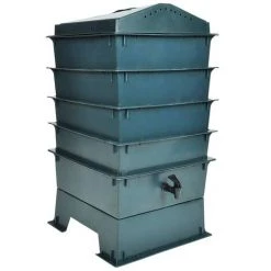 VidaXL Lombricomposteur 4 Plateaux 42 X 42 X 60 Cm - Vert