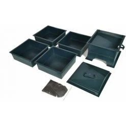 VidaXL Lombricomposteur 4 Plateaux 42 X 42 X 60 Cm - Vert 5 VidaXL Lombricomposteur 4 Plateaux 42 X 42 X 60 Cm - Vert -Compostage Soldes 734375 3